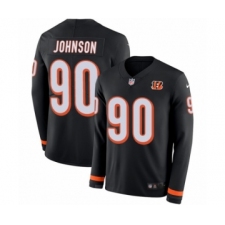 Men's Nike Cincinnati Bengals #90 Michael Johnson Limited Black Therma Long Sleeve NFL Jersey