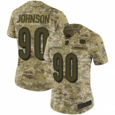 Women's Nike Cincinnati Bengals #90 Michael Johnson Limited Camo 2018 Salute to Service NFL Jersey