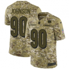 Youth Nike Cincinnati Bengals #90 Michael Johnson Limited Camo 2018 Salute to Service NFL Jersey