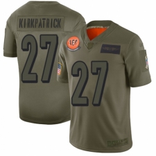 Men's Cincinnati Bengals #27 Dre Kirkpatrick Limited Camo 2019 Salute to Service Football Jersey