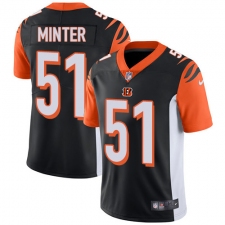 Youth Nike Cincinnati Bengals #51 Kevin Minter Elite Black Team Color NFL Jersey
