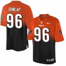 Men's Nike Cincinnati Bengals #96 Carlos Dunlap Elite Orange/Black Fadeaway NFL Jersey