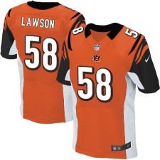 Men's Nike Cincinnati Bengals #58 Carl Lawson Elite Orange Alternate NFL Jersey