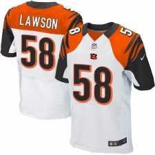 Men's Nike Cincinnati Bengals #58 Carl Lawson Elite White NFL Jersey