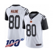 Men's Cincinnati Bengals #80 Josh Malone Limited White Rush Vapor Untouchable 100th Season Football Jersey