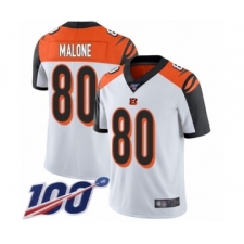 Men's Cincinnati Bengals #80 Josh Malone White Vapor Untouchable Limited Player 100th Season Football Jersey