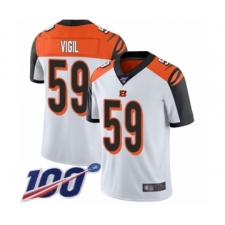 Men's Cincinnati Bengals #59 Nick Vigil White Vapor Untouchable Limited Player 100th Season Football Jersey