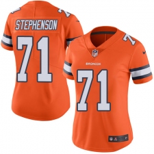 Women's Nike Denver Broncos #71 Donald Stephenson Elite Orange Rush Vapor Untouchable NFL Jersey