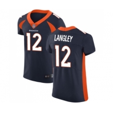 Men's Denver Broncos #12 Brendan Langley Navy Blue Alternate Vapor Untouchable Elite Player Football Jersey