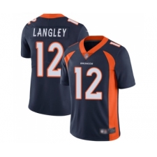 Men's Denver Broncos #12 Brendan Langley Navy Blue Alternate Vapor Untouchable Limited Player Football Jersey