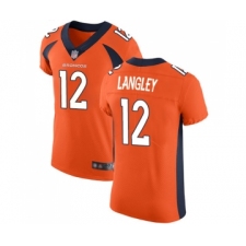 Men's Denver Broncos #12 Brendan Langley Orange Team Color Vapor Untouchable Elite Player Football Jersey
