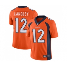 Men's Denver Broncos #12 Brendan Langley Orange Team Color Vapor Untouchable Limited Player Football Jersey