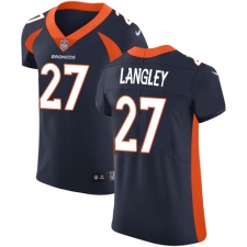 Men's Nike Denver Broncos #27 Brendan Langley Navy Blue Alternate Vapor Untouchable Elite Player NFL Jersey