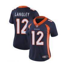 Women's Denver Broncos #12 Brendan Langley Navy Blue Alternate Vapor Untouchable Limited Player Football Jersey