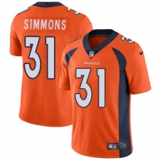 Youth Nike Denver Broncos #31 Justin Simmons Elite Orange Team Color NFL Jersey