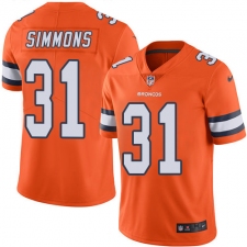 Youth Nike Denver Broncos #31 Justin Simmons Limited Orange Rush Vapor Untouchable NFL Jersey