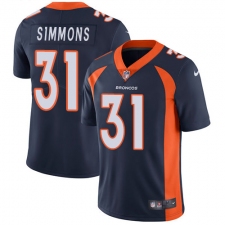 Youth Nike Denver Broncos #31 Justin Simmons Navy Blue Alternate Vapor Untouchable Limited Player NFL Jersey