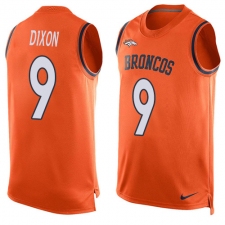 Men's Nike Denver Broncos #9 Riley Dixon Limited Orange Player Name & Number Tank Top NFL Jersey