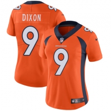 Women's Nike Denver Broncos #9 Riley Dixon Orange Team Color Vapor Untouchable Limited Player NFL Jersey