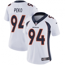 Women's Nike Denver Broncos #94 Domata Peko White Vapor Untouchable Limited Player NFL Jersey
