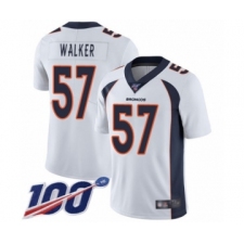 Men's Denver Broncos #57 Demarcus Walker White Vapor Untouchable Limited Player 100th Season Football Jersey