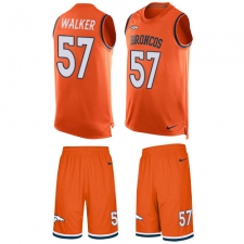 Men's Nike Denver Broncos #57 Demarcus Walker Limited Orange Tank Top Suit NFL Jersey