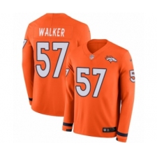 Men's Nike Denver Broncos #57 Demarcus Walker Limited Orange Therma Long Sleeve NFL Jersey