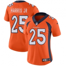 Women's Nike Denver Broncos #25 Chris Harris Jr Elite Orange Team Color NFL Jersey