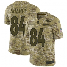 Men's Nike Denver Broncos #84 Shannon Sharpe Limited Camo 2018 Salute to Service NFL Jersey