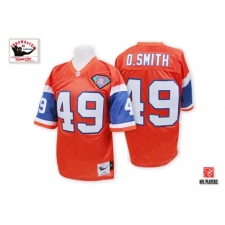 Mitchell And Ness Denver Broncos #49 Dennis Smith Orange Authentic Throwback NFL Jersey
