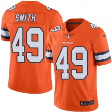 Youth Nike Denver Broncos #49 Dennis Smith Limited Orange Rush Vapor Untouchable NFL Jersey