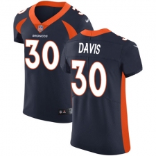 Men's Nike Denver Broncos #30 Terrell Davis Navy Blue Alternate Vapor Untouchable Elite Player NFL Jersey