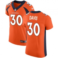 Men's Nike Denver Broncos #30 Terrell Davis Orange Team Color Vapor Untouchable Elite Player NFL Jersey