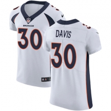 Men's Nike Denver Broncos #30 Terrell Davis White Vapor Untouchable Elite Player NFL Jersey