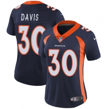 Women's Nike Denver Broncos #30 Terrell Davis Elite Navy Blue Alternate NFL Jersey