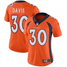 Women's Nike Denver Broncos #30 Terrell Davis Elite Orange Team Color NFL Jersey