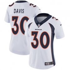 Women's Nike Denver Broncos #30 Terrell Davis White Vapor Untouchable Limited Player NFL Jersey