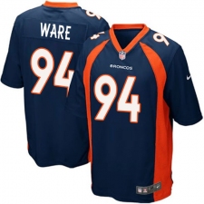 Men's Nike Denver Broncos #94 DeMarcus Ware Game Navy Blue Alternate NFL Jersey