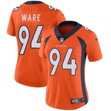 Women's Nike Denver Broncos #94 DeMarcus Ware Elite Orange Team Color NFL Jersey