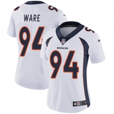 Women's Nike Denver Broncos #94 DeMarcus Ware Elite White NFL Jersey