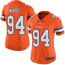 Women's Nike Denver Broncos #94 DeMarcus Ware Limited Orange Rush Vapor Untouchable NFL Jersey