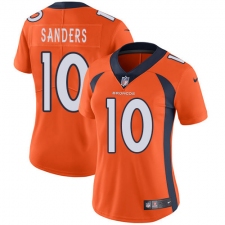 Women's Nike Denver Broncos #10 Emmanuel Sanders Elite Orange Team Color NFL Jersey