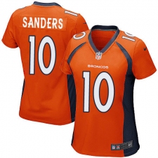 Women's Nike Denver Broncos #10 Emmanuel Sanders Game Orange Team Color NFL Jersey