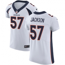 Men's Nike Denver Broncos #57 Tom Jackson White Vapor Untouchable Elite Player NFL Jersey