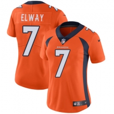 Women's Nike Denver Broncos #7 John Elway Elite Orange Team Color NFL Jersey