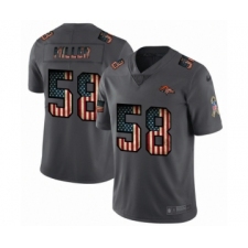 Men's Denver Broncos #58 Von Miller Limited Black USA Flag 2019 Salute To Service Football Jersey