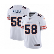 Men's Denver Broncos #58 Von Miller White Team Logo Fashion Limited Football Jersey