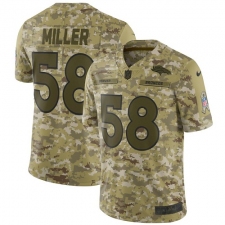 Men's Nike Denver Broncos #58 Von Miller Limited Camo 2018 Salute to Service NFL Jersey