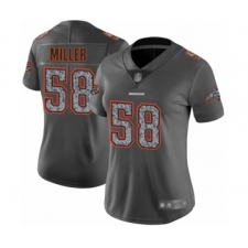 Women's Denver Broncos #58 Von Miller Gray Static Fashion Limited Football Jersey