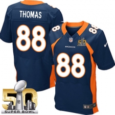 Men's Nike Denver Broncos #88 Demaryius Thomas Elite Navy Blue Alternate Super Bowl 50 Bound NFL Jersey